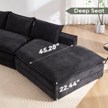 Load image into Gallery viewer, Modern Minimalist Modular Sectional Sofa With Deep Seats And Right Facing Chaise
