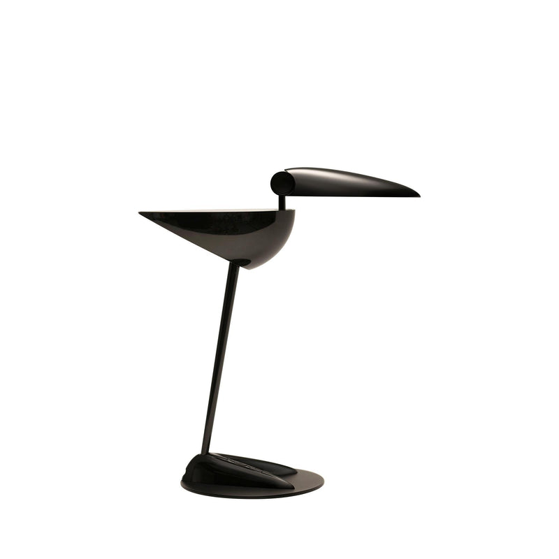Two Light Swing Arm Bird Desk Lamp - Black