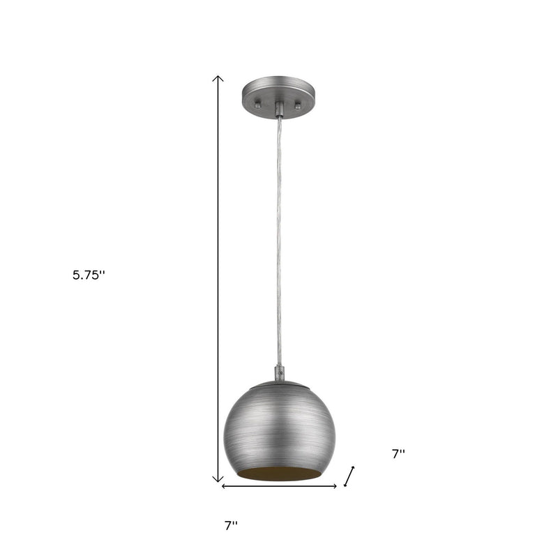 Light Hanging Dome Light - Gray / Gold