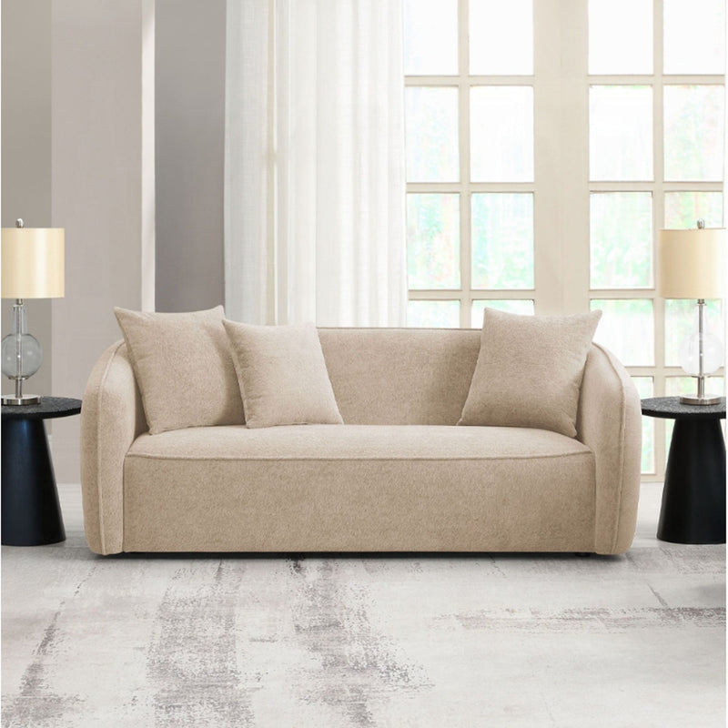Keith - Sofa With 3 Pillows, Living Room Seating - Beige