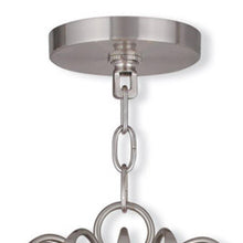 Load image into Gallery viewer, 27" Five Light Dimmable Chandelier With Shades - Nickel
