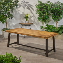 Load image into Gallery viewer, Equilibrium - Outdoor Dining Table With Wooden Frame And Slat Top
