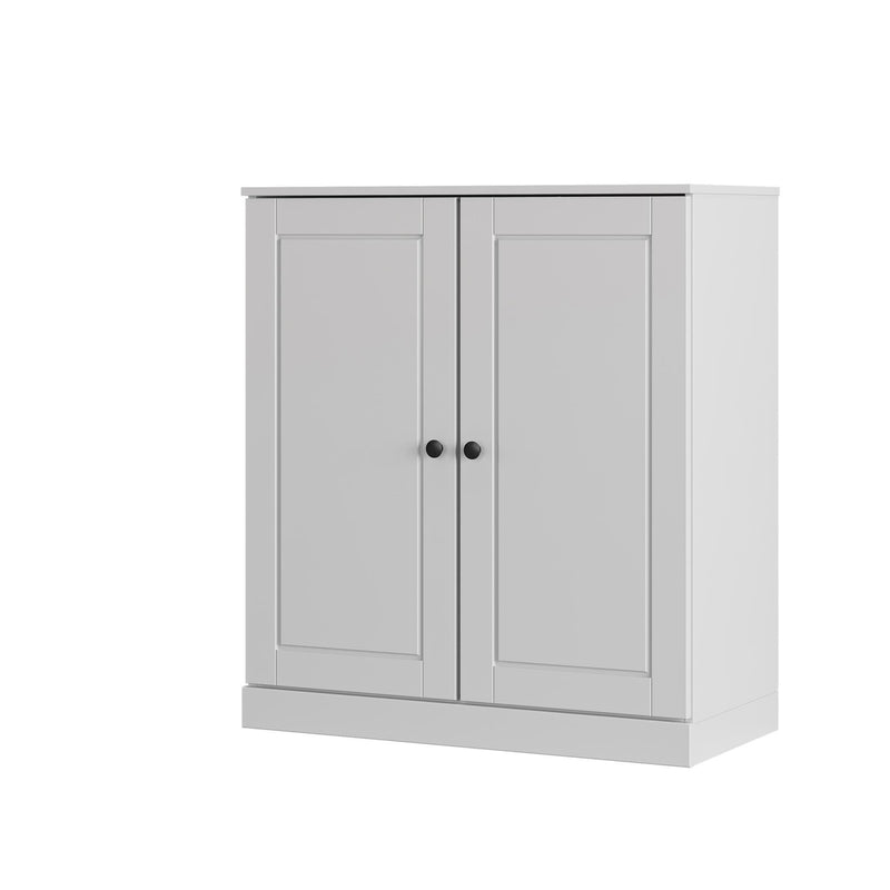 Twenty Pair Solid Woodshoe Storage Cabinet (752358) - White