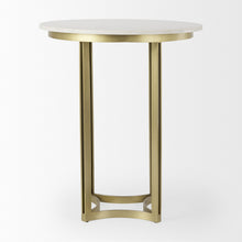 Load image into Gallery viewer, 36" Marble Pedestal Base Round Top Dining Table - Gray
