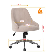 Load image into Gallery viewer, Enveloping Bucket Back Swivel Computer Chair For Home Decor - Beige
