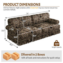Load image into Gallery viewer, Luxuriously Comfortable Cloud Couch Sofa With Elegant Rolled Arms &amp; Pleated Skirt Design

