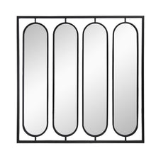 Load image into Gallery viewer, 36" Square Iron Framed Accent Mirror - Black
