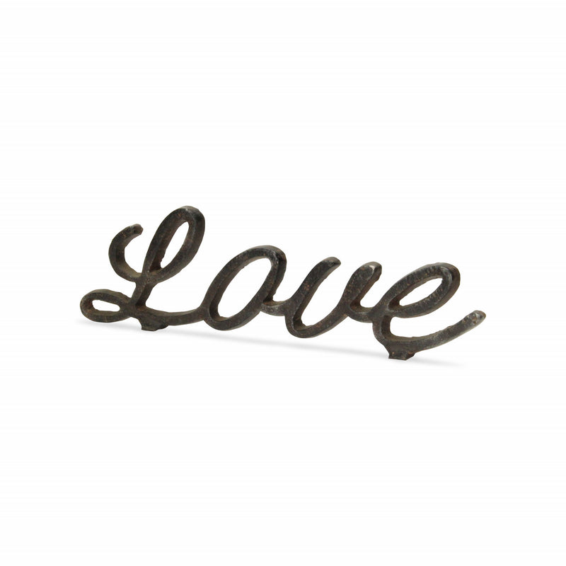 Love Hand Painted Tabletop Sculpture - Black
