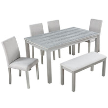Load image into Gallery viewer, Dining Table Set With Crystal Decoration And Upholstered Chairs
