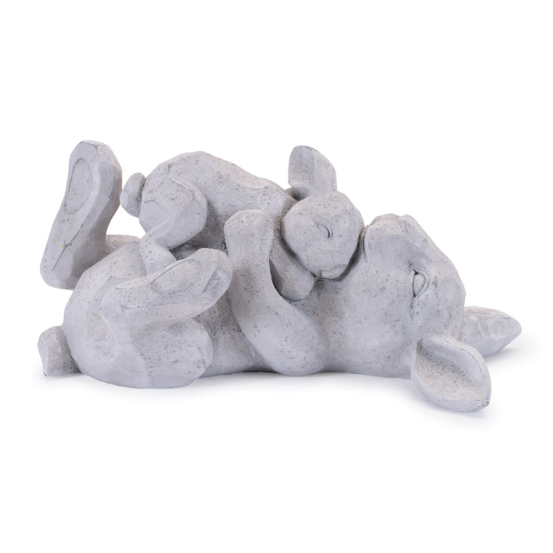 Polyresin Rabbit Figurine (Set of 2) - Gray