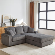 Load image into Gallery viewer, 3 Seater Sofa With 2 Ottomans For Living Room
