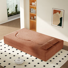 Load image into Gallery viewer, Modern Floor Sofa With 2 Pillows, Convertible Twin Size Folding Mattress For Living Room
