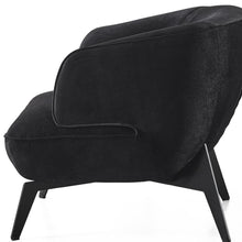Load image into Gallery viewer, Velvet Steel Lounge Chair - Black / Steel
