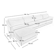 Load image into Gallery viewer, Stylish Sofa With Ottoman And Lumbar Pillows, Ergonomic Design
