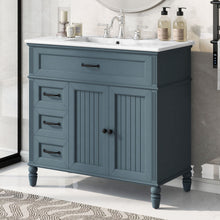 Load image into Gallery viewer, Bathroom Vanity With Sink, 2 Doors 2 Drawers, Freestanding Design
