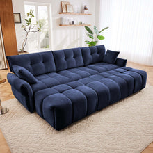 Load image into Gallery viewer, Sofa Set With Ottoman And Pillows, Textured, High Resilience Cushions
