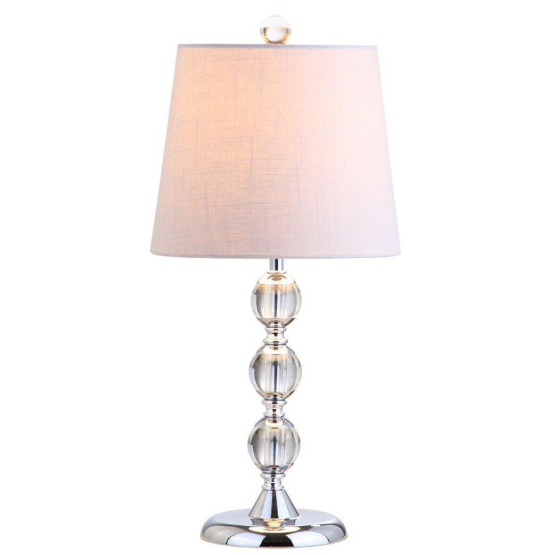 Novelty Desk Lamp With Empire Shade - Silver / Clear / White