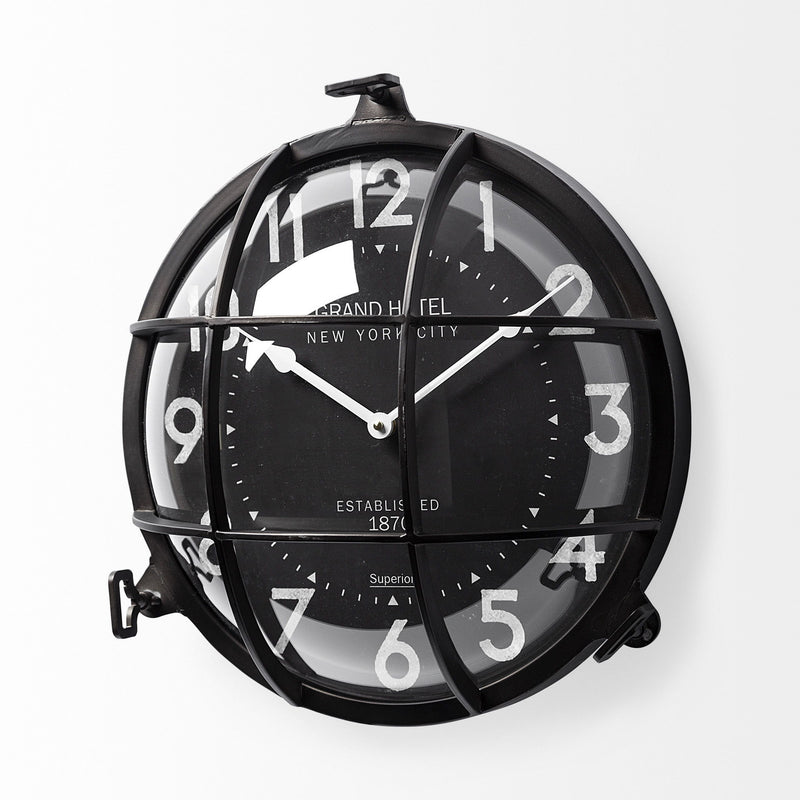 Analog Round Wall Clock (731517) - Black