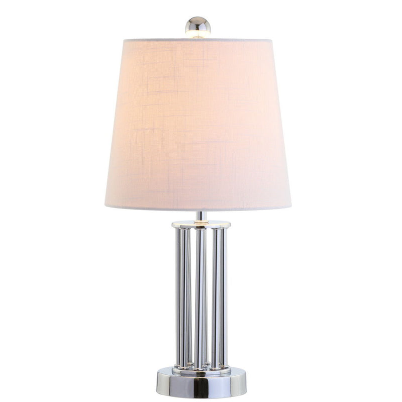 Novelty Column Lamp With Empire Shade - Silver