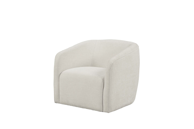 32" Contemporary Fabric Barrel Club Chair - Beige
