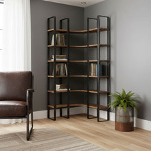 Load image into Gallery viewer, Six Tier Bookcase - Black / Brown
