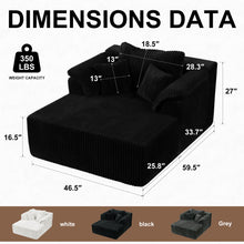 Load image into Gallery viewer, Chaise Lounge Chair, Deep Seat Sleeper Couch For Living Room
