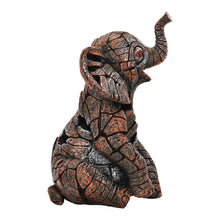Load image into Gallery viewer, Elephant Tabletop Sculpture - Brown / White
