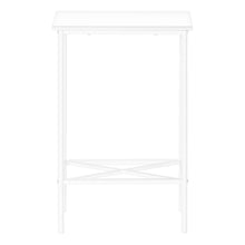 Load image into Gallery viewer, 24" Wood And Metal End Table With Shelf - White
