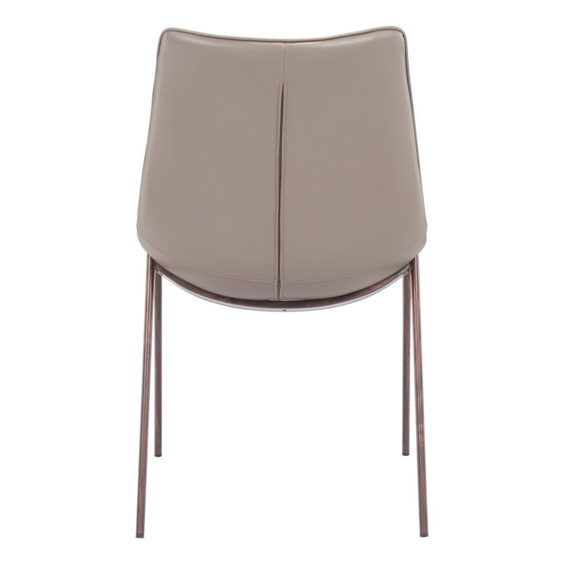 Solid Back Dining Chairs (Set of 2) - Walnut