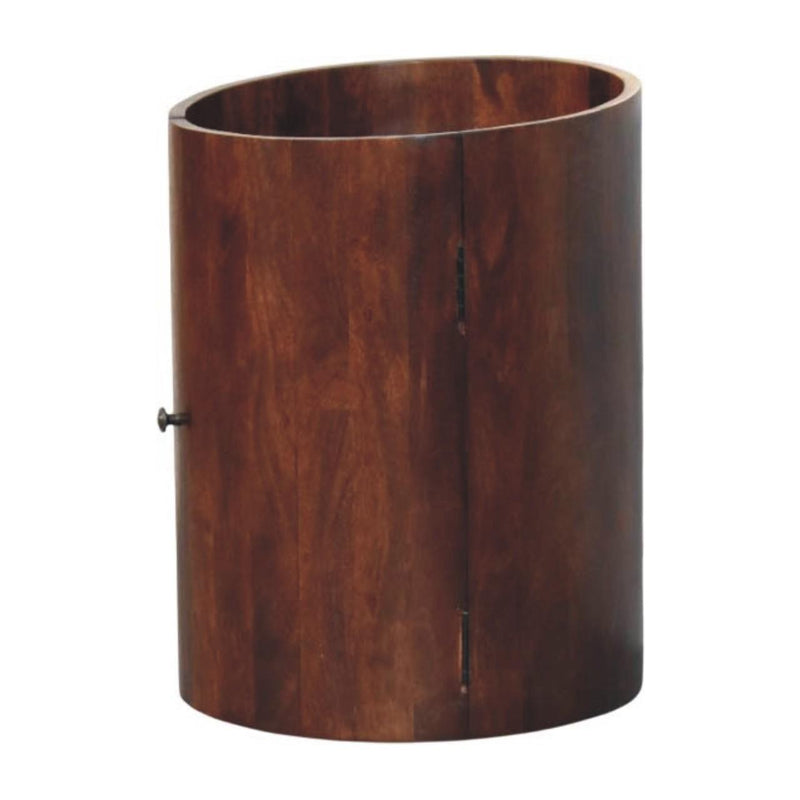Round Accent Cabinet With Single Door (738392) - Brown