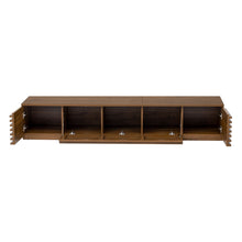 Load image into Gallery viewer, TV Stand For TVs, Entertainment Center With Cable Management And Soft Closing Hinges - Walnut
