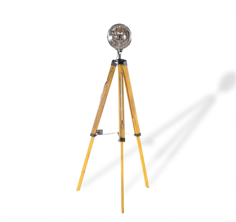 Tripod Floor Lamp With Cone - Brown