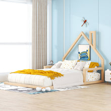 Load image into Gallery viewer, Elegant Floor Bed With House Shaped Headboard
