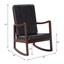 Load image into Gallery viewer, Raina - Synthenic Leather Rocking Chair - Espresso

