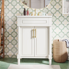Load image into Gallery viewer, Bathroom Vanity With Integrated Sink, 2 Door Cabinet, Single Sink For Small To Medium Bathrooms
