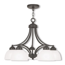Load image into Gallery viewer, 18" Five-Light Dimmable Chandelier With Shades - Bronze

