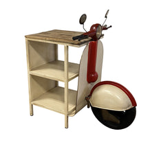 Load image into Gallery viewer, Rustic Scooter Cabinet - Red / White
