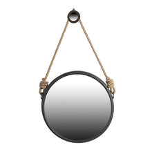 Load image into Gallery viewer, Handsome Cleveland Mirror With Rope Strap Contemporary Design Circle Mirror With Round Metal Frame For Wall Decor
