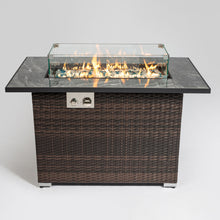 Load image into Gallery viewer, Outdoor Fire Pit Table, Propane Fire Table With - Espresso

