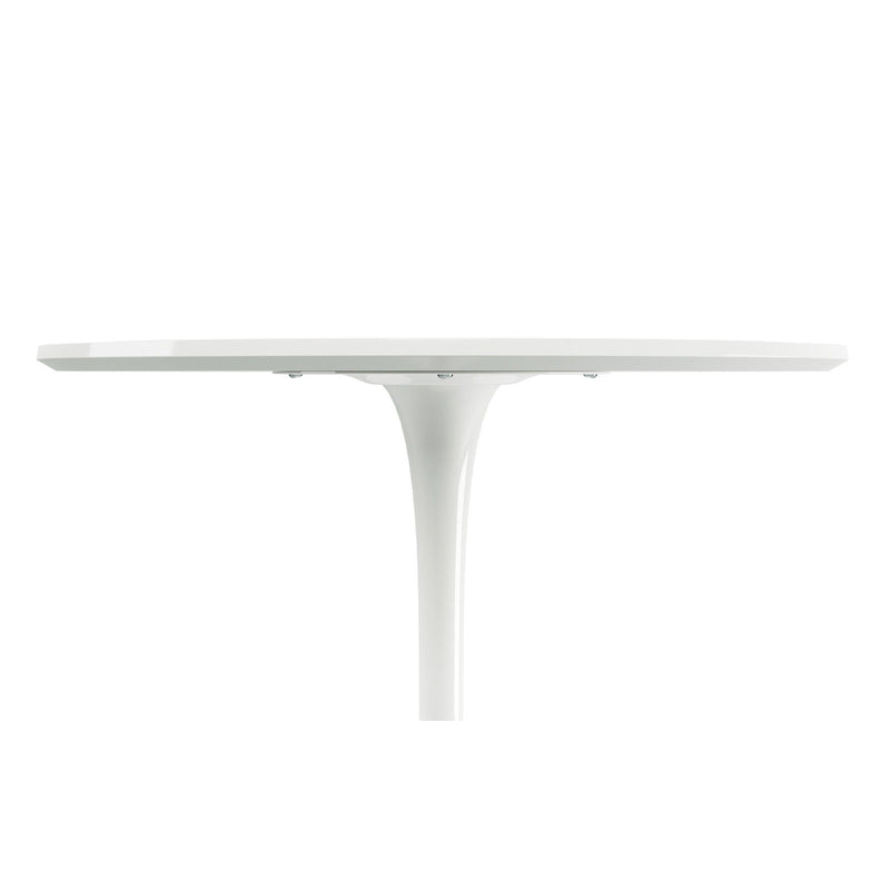 32" Metal Dining Table - White