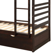 Load image into Gallery viewer, Orisfur. Twin Bunk Beds for Kids with Safety Rail and Movable Trundle bed
