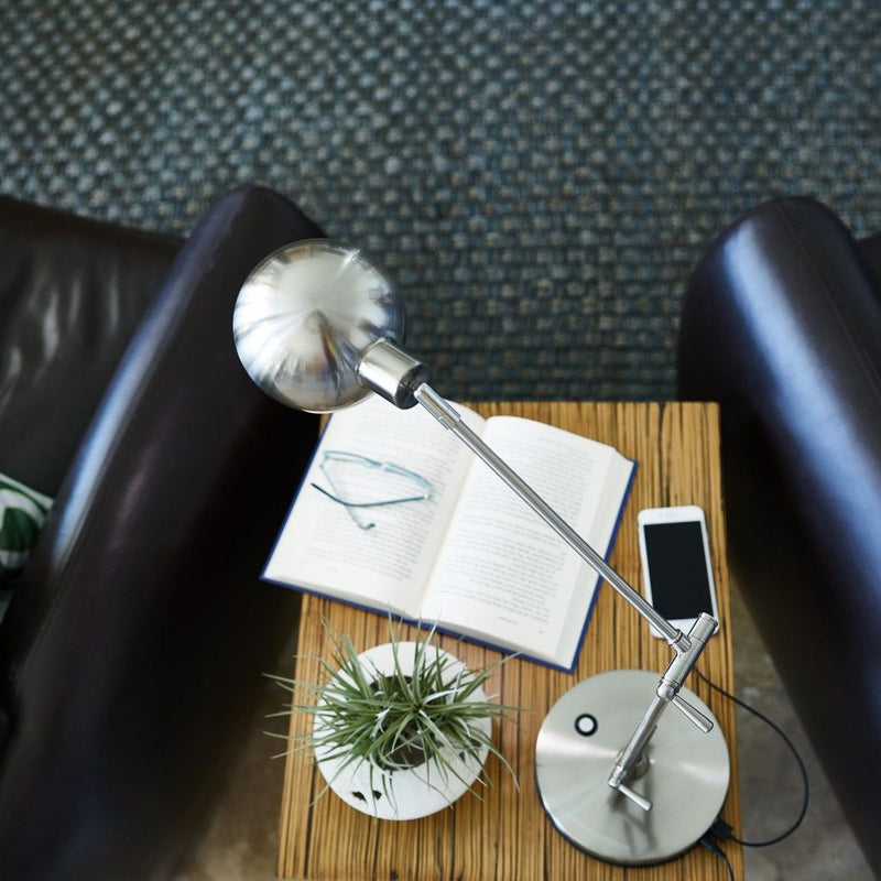 LED Adjustable Desk Lamp - Brushed Nickel