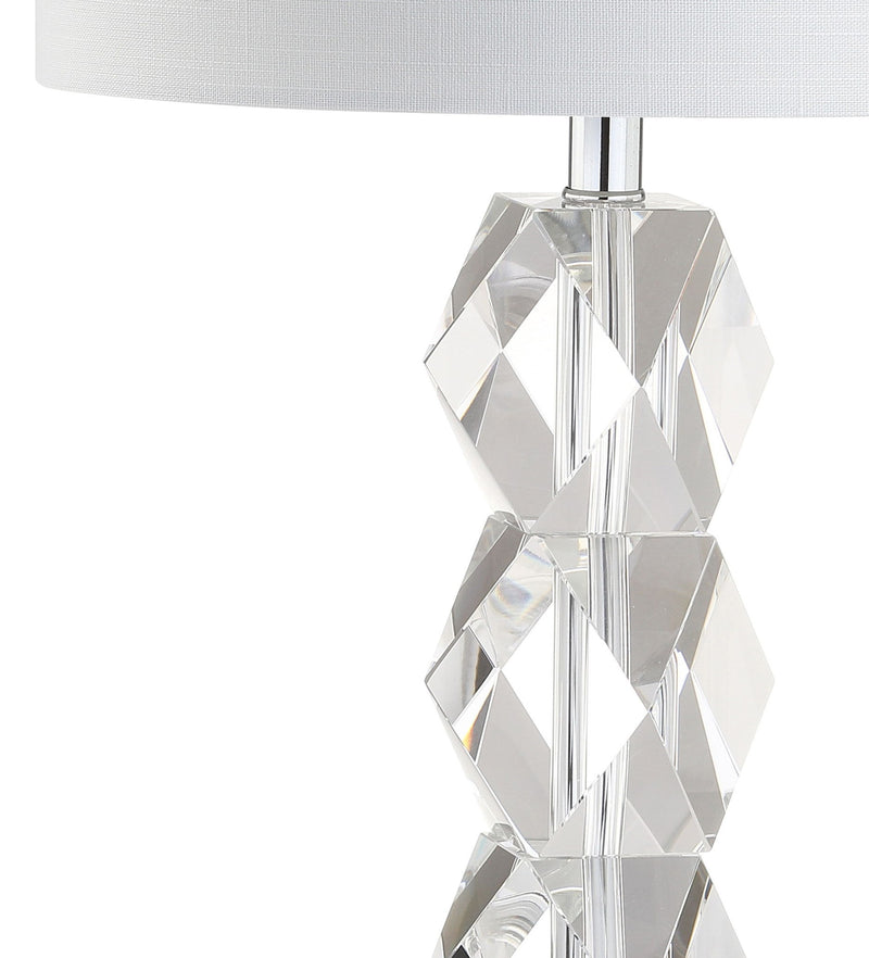 Novelty Table Lamp With Drum Shade - Clear / White