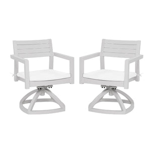 Outdoor Patio Swivel Rocker With Outdoor Grade Sunbrella Fabric Cushions (Set of 2) - Grayish