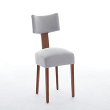 Load image into Gallery viewer, Tufted Solid Wood Partially Open Back Dining Side Chairs (Set of 2) - Gray / Brown
