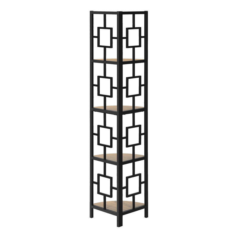 Corner Bookcase - Dark Taupe