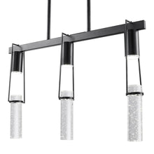 Load image into Gallery viewer, Three Light Metal Dimmable Smart Enabled Chandelier With Shades - Black / Clear
