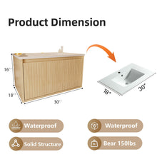 Load image into Gallery viewer, Wall Mounted Floating Bathroom Vanity With Sink And Drawers
