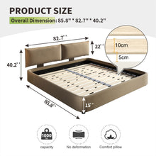 Load image into Gallery viewer, Cloud Bed Frame With Oversized Padded Movable Headboard
