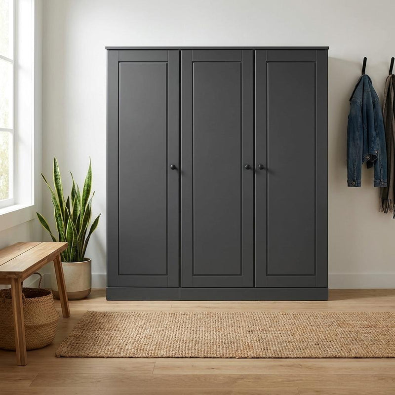 Solid Woodshoe Storage Cabinet (755963) - Gray